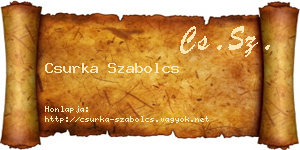 Csurka Szabolcs névjegykártya